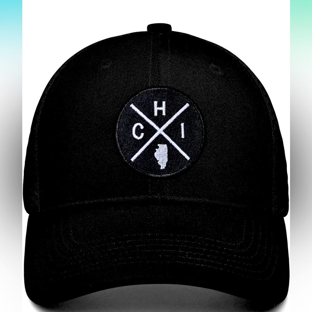 Chicago - CHI Black Baseball Caps for Women Men Mesh Trucker Cap Baseball Hat